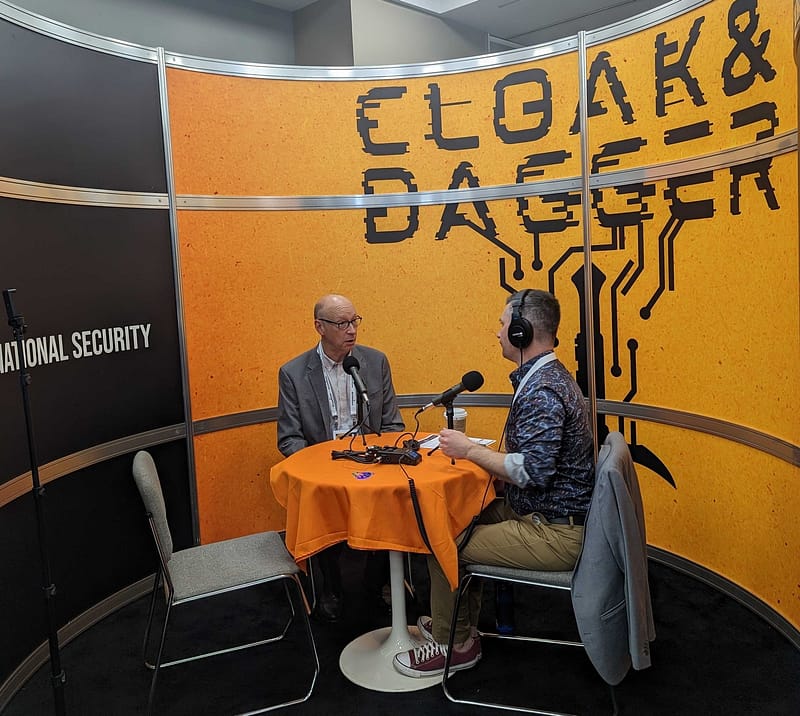 Mike Redding at Cloak and Dagger Podcast at CANSEC, 2023